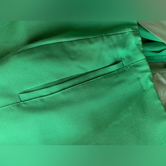 Diane Von Furstenberg Bermuda Shorts Kelly Green Silk - Vintage, Gisi Sz 8 - Picture 12 of 13